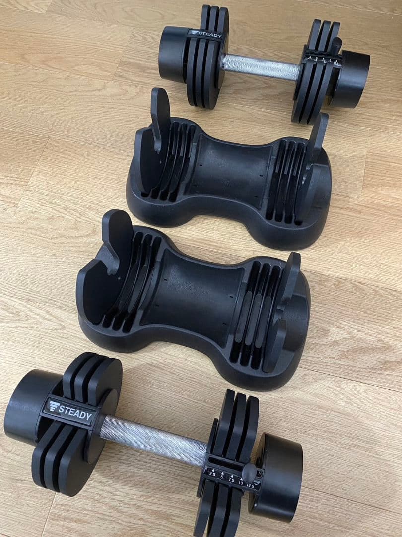 STEADY 可変式ダンベル（2.5〜12.5kg）②