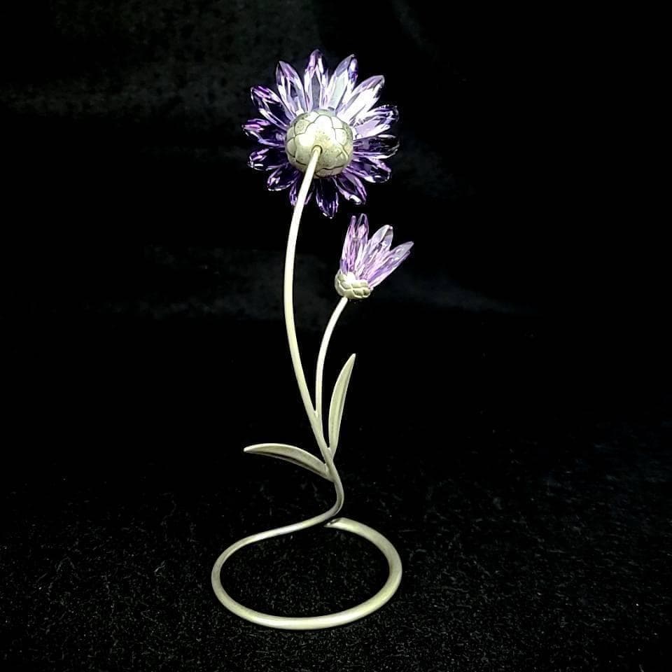 ●良品☆スワロフスキー　Drina　Violet　花　ドリナ　バイオレット 9