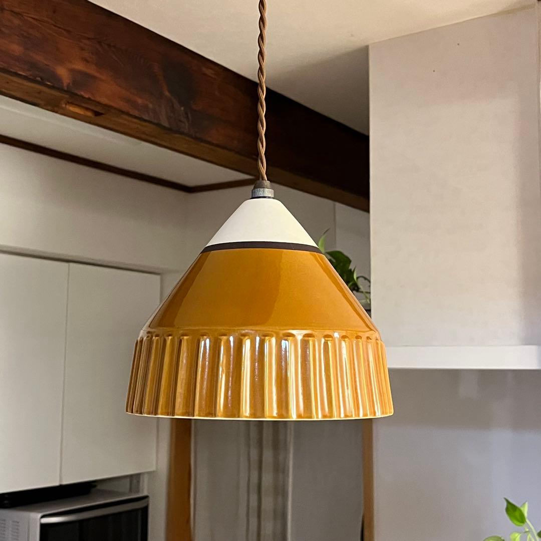 オージュ ペンダントライト ブラウン スチール 陶器　カフェ　インターフォルム