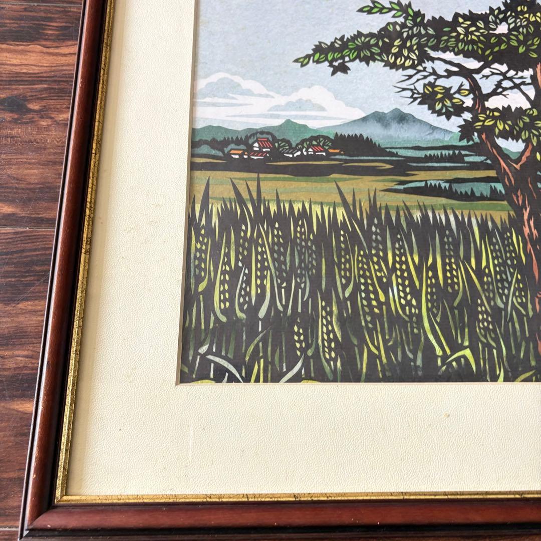 武川秀男「夏近し」切り絵 額装 日本切り絵協会会員 切絵 J