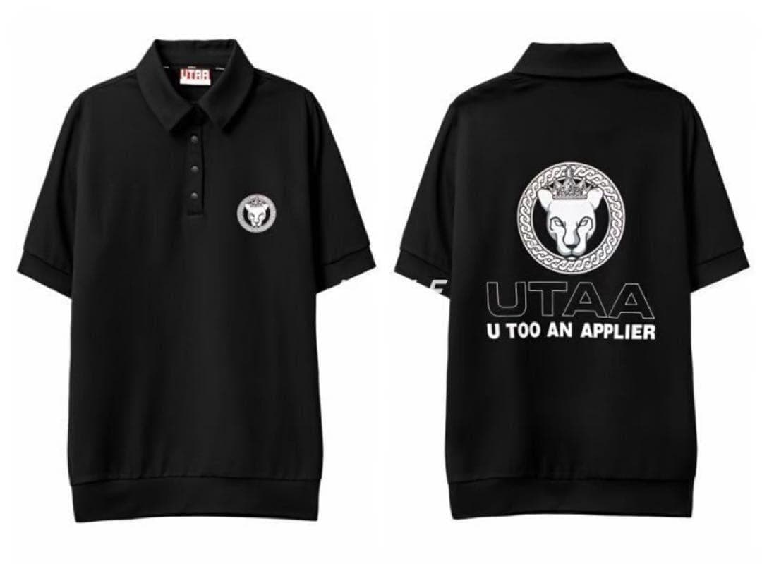 【新品】UTAA ブラック ポロシャツ ●速乾性　ゴルフ半袖　XL