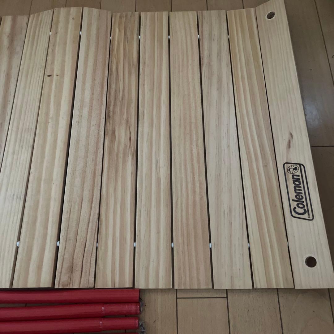 コールマン　アウトドアワゴンウッドロールテーブル　Coleman