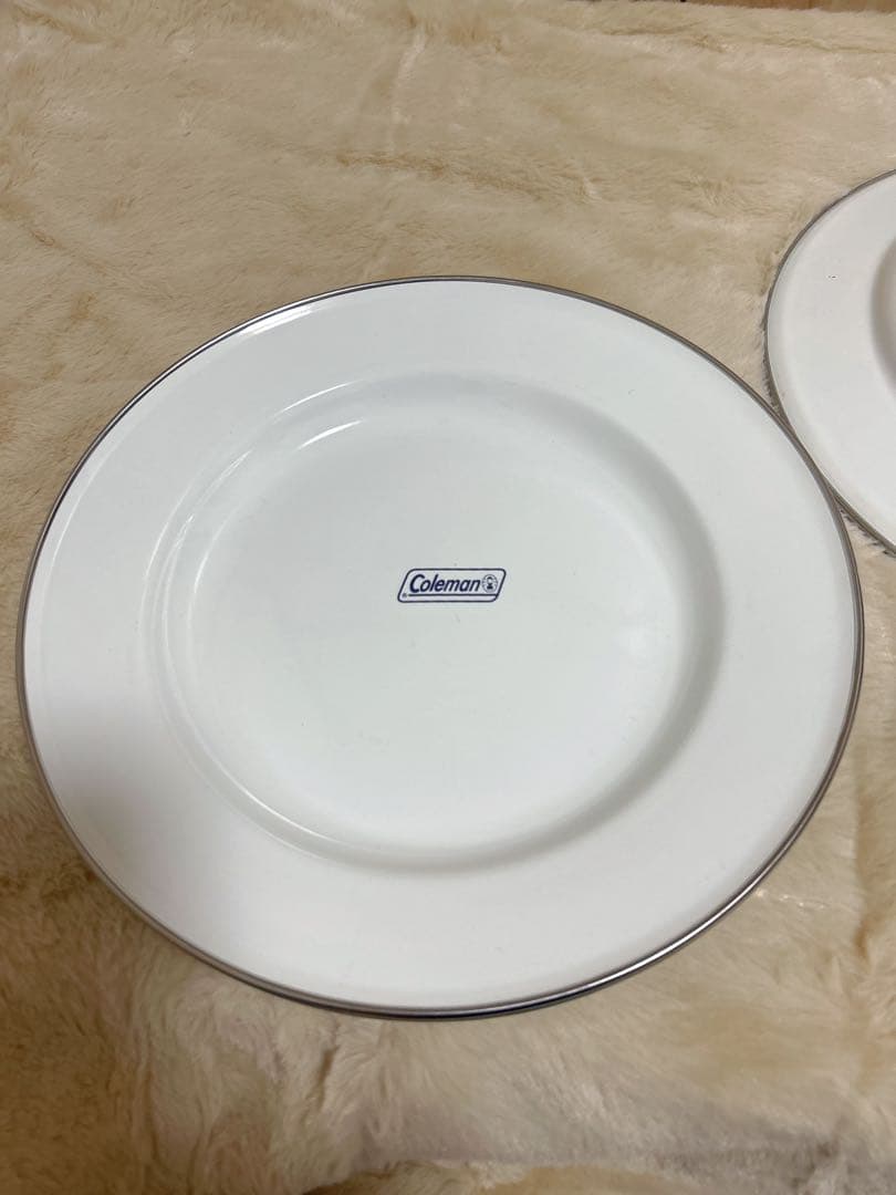 コールマン　食器セット エナメルディッシュウェアセット 収納ケース付　アウトドア