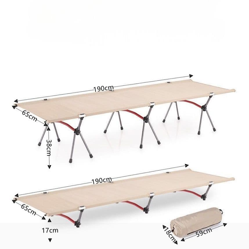 [送料無料] [新品] コット 折りたたみベッド 2WAY カーキ