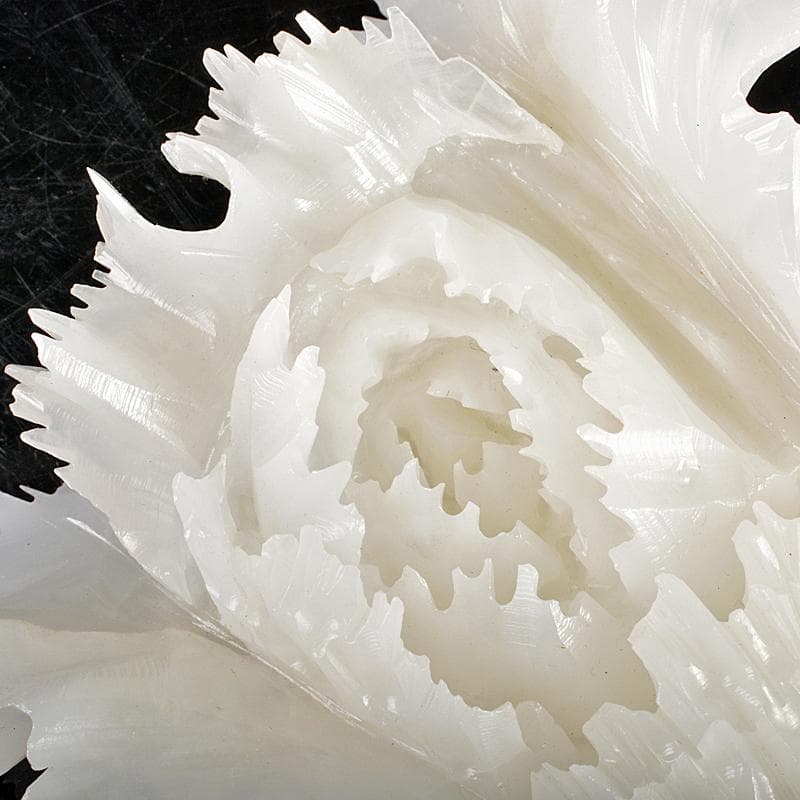 中国　玉石白玉彫刻　白菜　置物　V　R5727