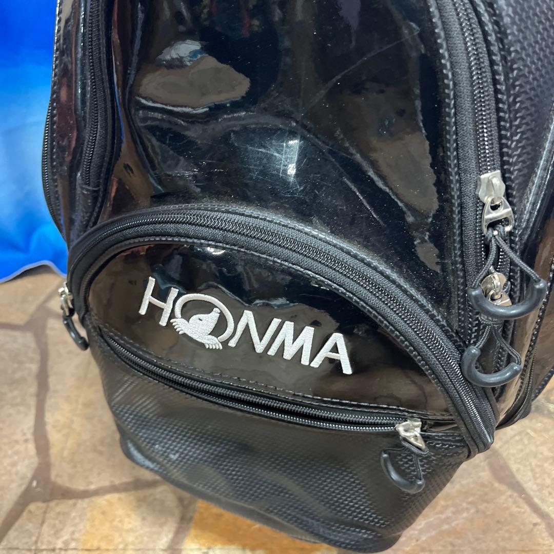 寶BZ-1298 HONMA エナメルブラック キャディバッグ