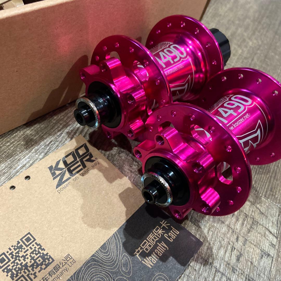 KOOZER XM490 ピンク ハブ 未使用 クイック 100/135 32h