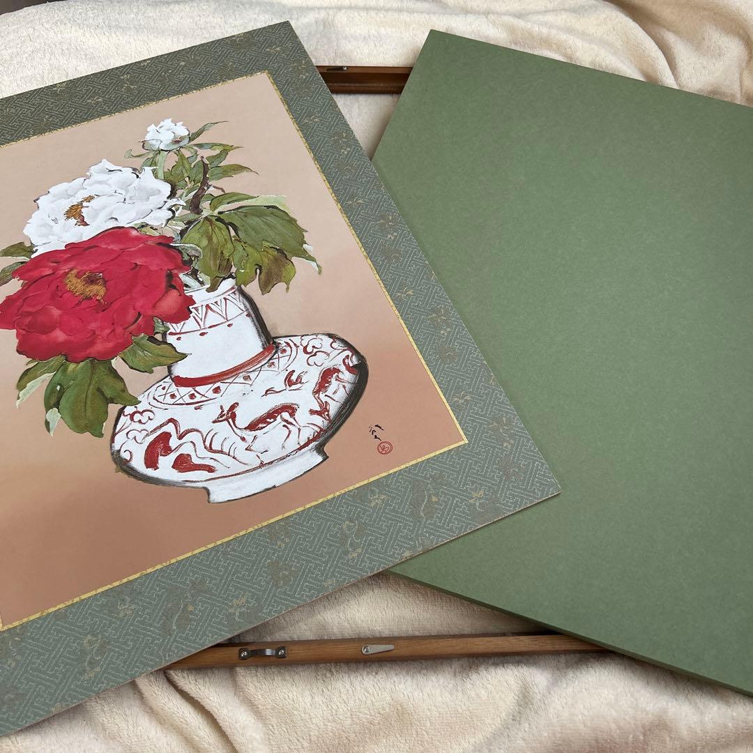 美品 花瓶 絵 花 当日発送