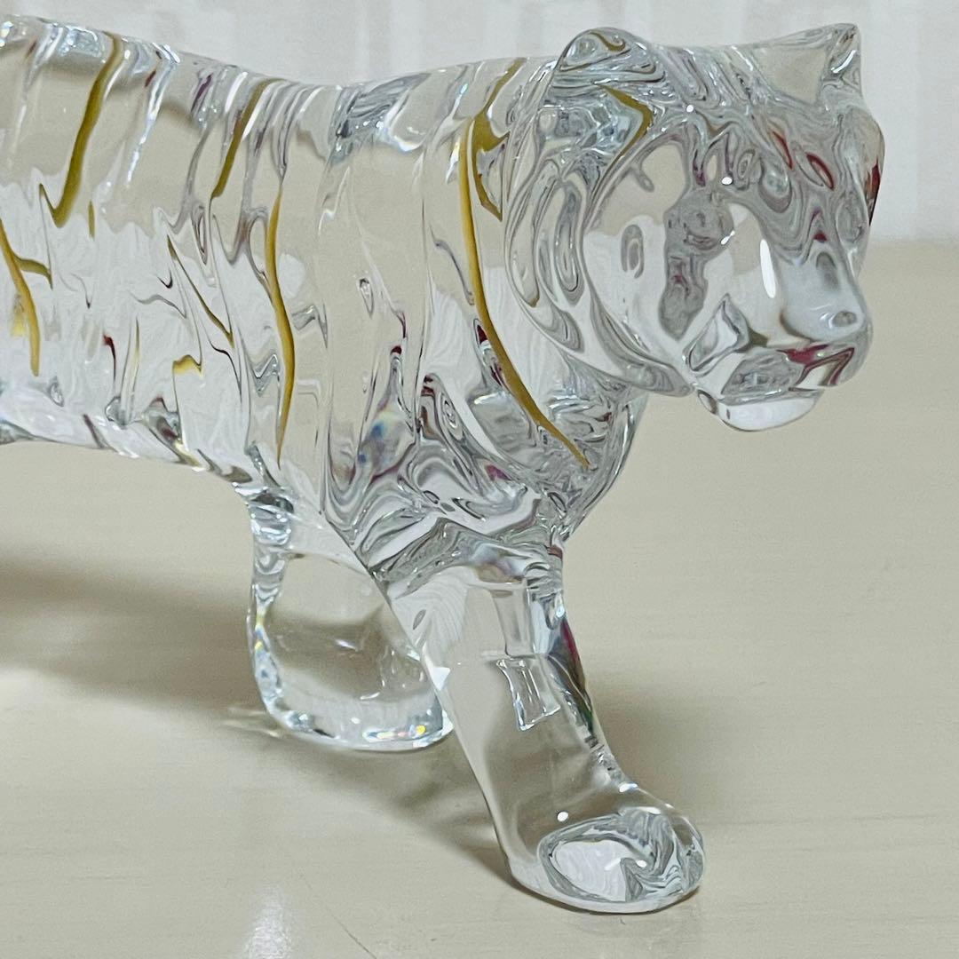 Baccarat バカラ 干支 寅 クリスタル 金彩 フィギュリン 置物