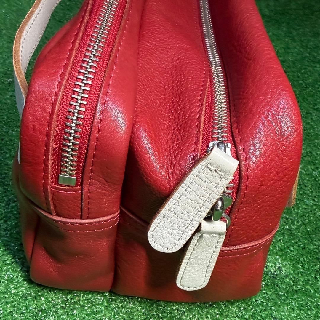 あ*ー様 【希少品】木の庄帆布 ゴルフ ♯5 ラウンドポーチ 本革バック