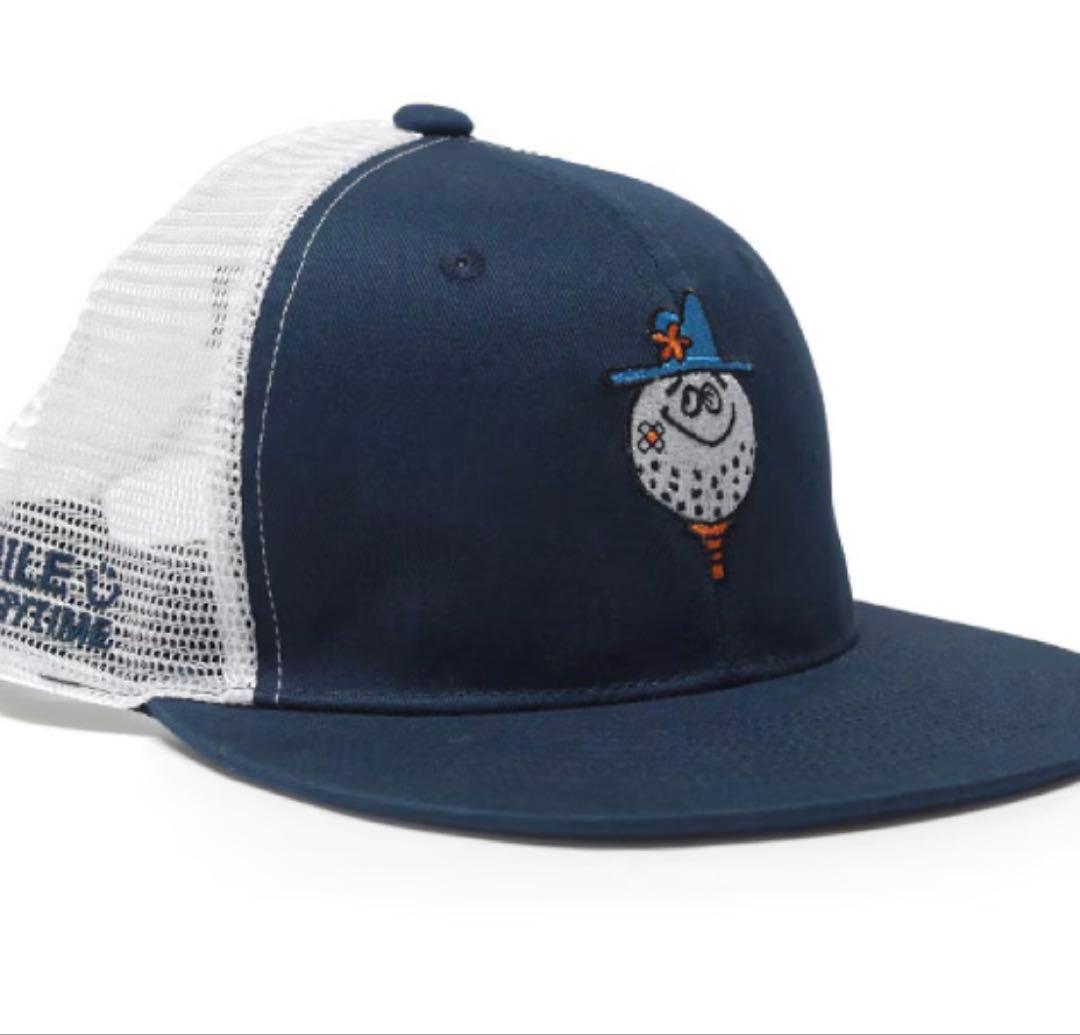 ラフ＆スウェル　ゴルフメッシュキャップ　ネイビー　フラットバイザー　新品