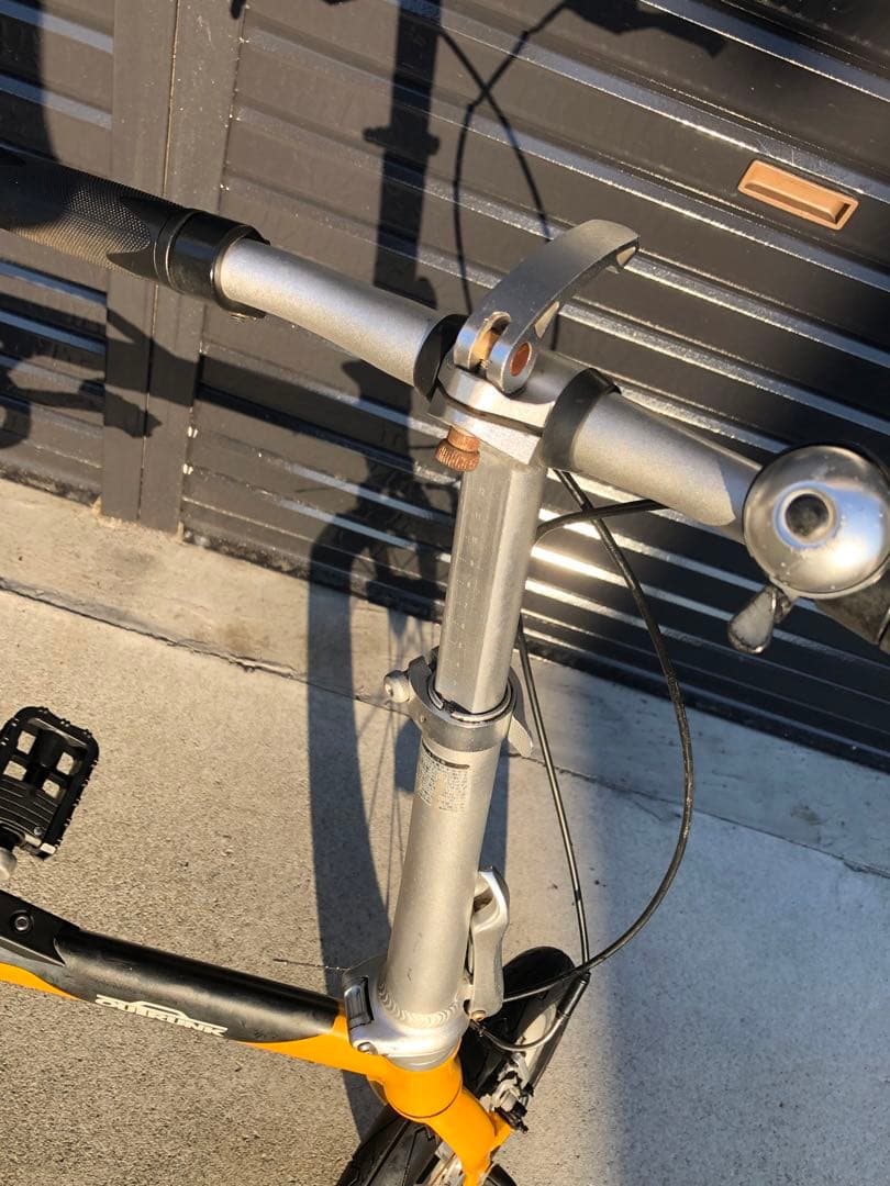 折りたたみ自転車 イエロー アルミフレーム