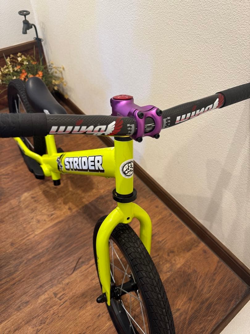 STRIDER 14x ストライダー　バランスバイク ライムイエロー カスタム
