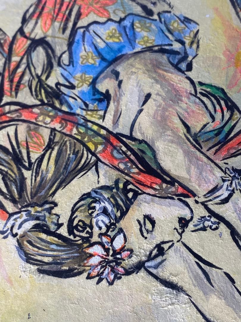 2880❣️近藤　大理　　絵画　　飛天花童子遊々