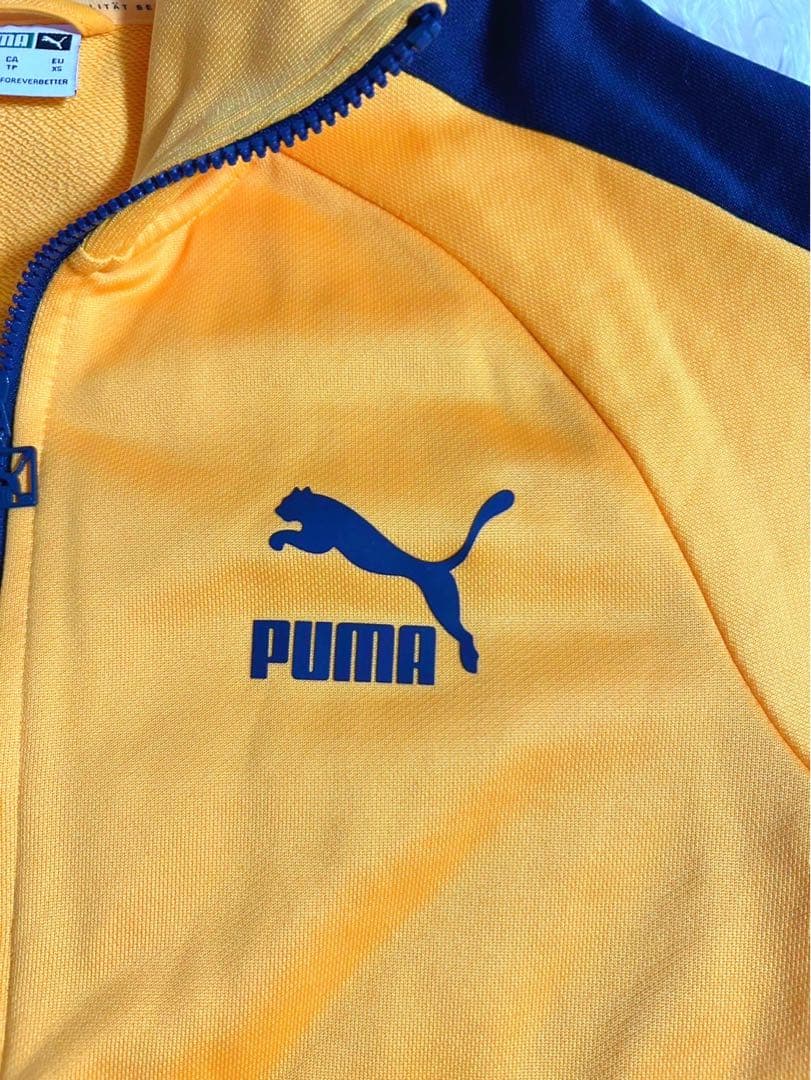 希少PUMA T7 トラックジャケット ワンポイントロゴ イエロー