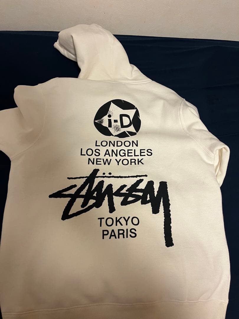 STUSSY i-D コラボ フーディ ホワイト