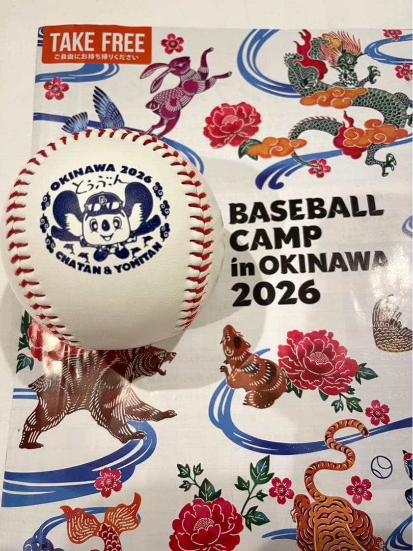 中日ドラゴンズ　中西聖輝　直筆サインボール　2026沖縄キャンプ限定球
