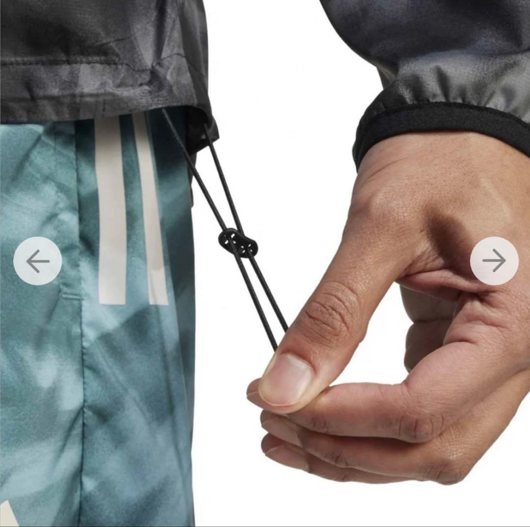 美品 adidas ランニングジャケット M ウィンドブレーカー ウェア 黒