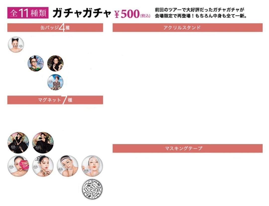 安室奈美恵　25周年　沖縄　ガチャガチャ　【缶バッジ4種・マグネット7種】