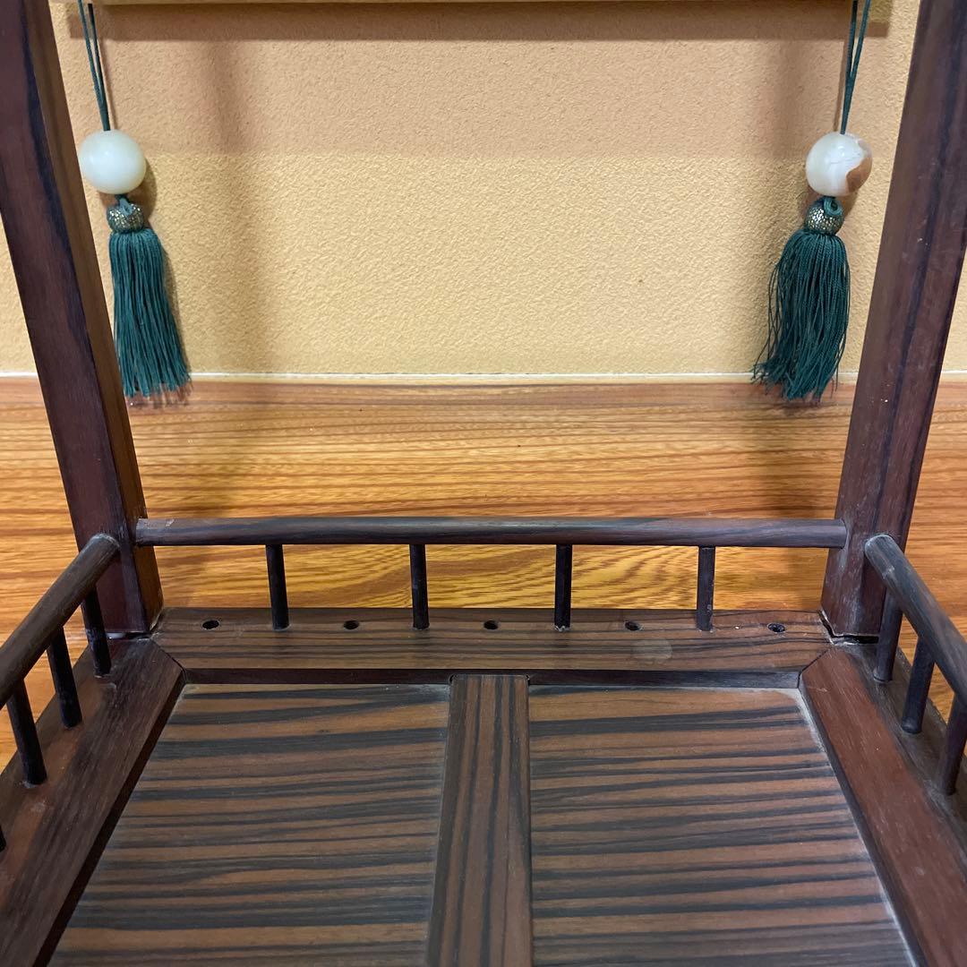 【唐木】懸崖1.1尺 盆栽台 黒檀 ビンテージ品 高卓(こうしょく)【訳あり品】