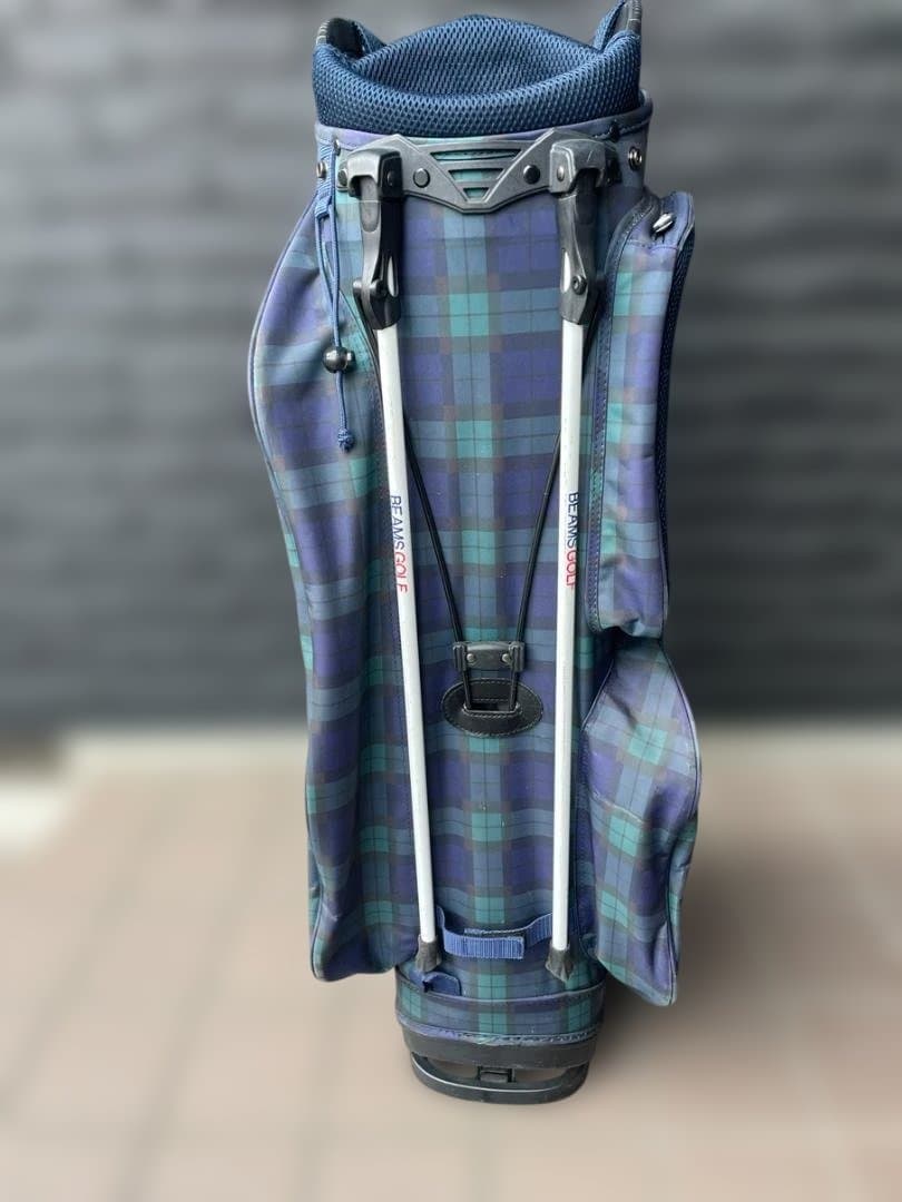 BEAMS GOLF スタンドバッグ チェック柄