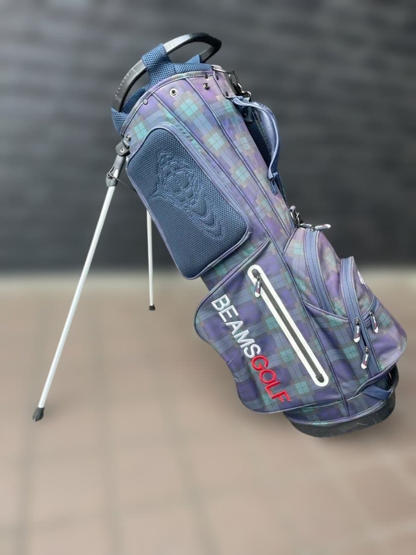 BEAMS GOLF スタンドバッグ チェック柄