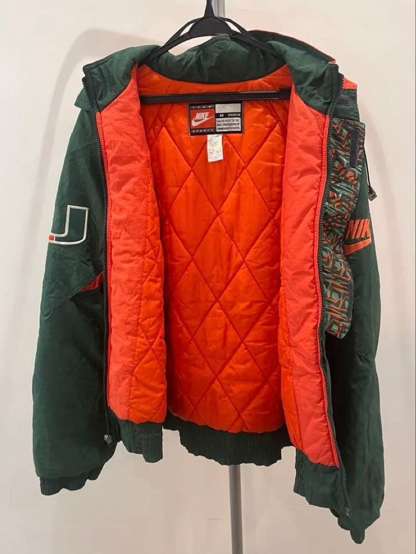 【古着美品】NIKE CANESダウンジャケット Mサイズ マイアミハリケーンズ