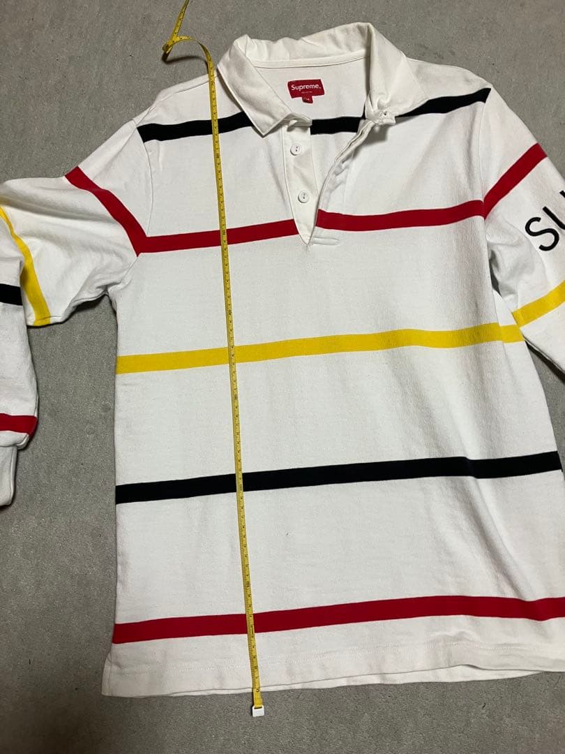 Supreme ストライプ ラガーシャツ ラグビー