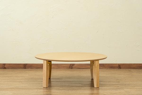 《新品・送料無料》Rosslea　折り畳みテーブル　85Φ　NA/WAL