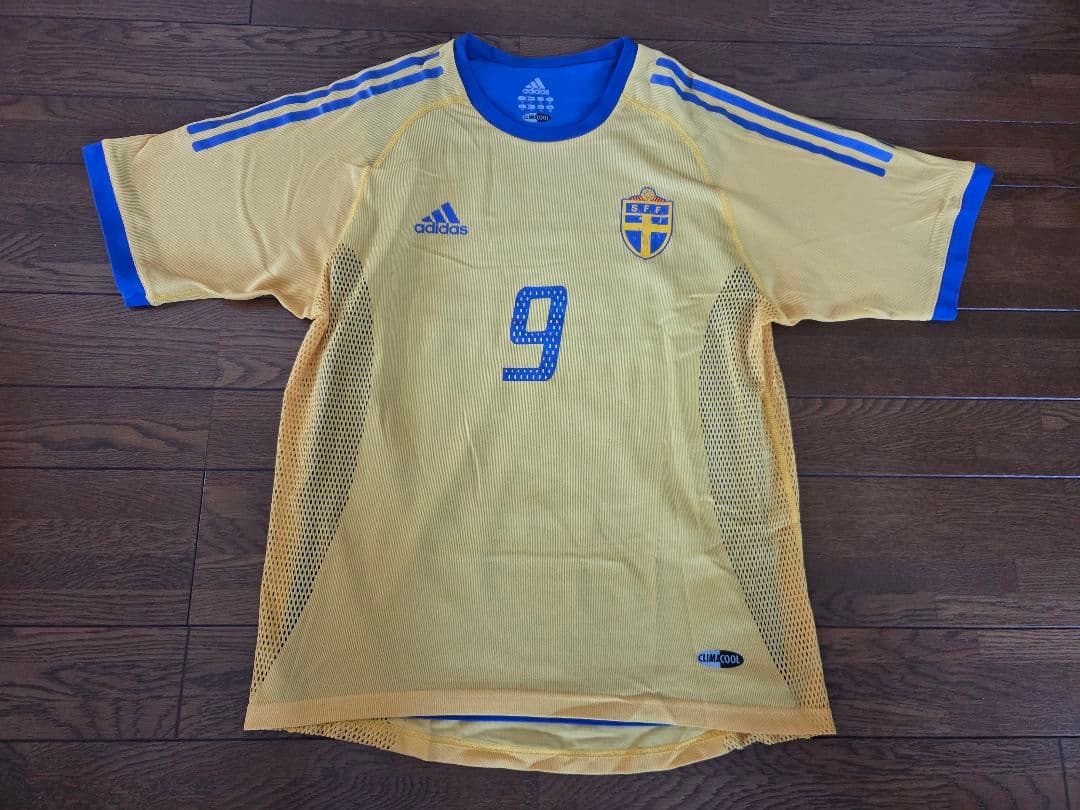 スウェーデン ＃9 リュングベリ オーセンティック ユニフォーム 日韓W杯 S！