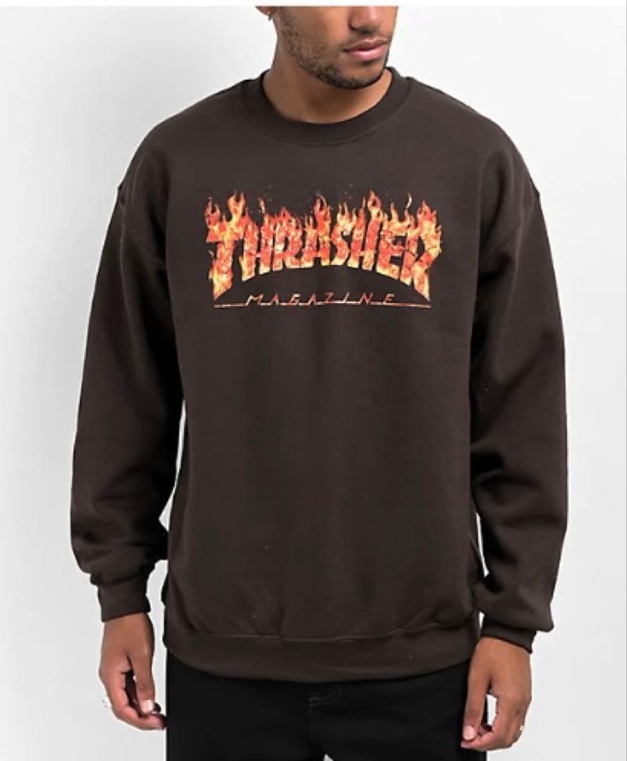【新品 日本未発売品】THRASHER Inferno Crewneck XL