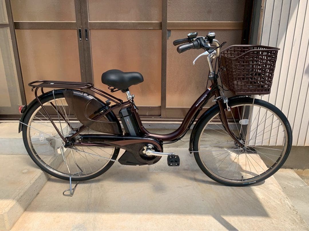 電動自転車　№6692 ヤマハ　パス　ナチュラ　26インチ ブラウン