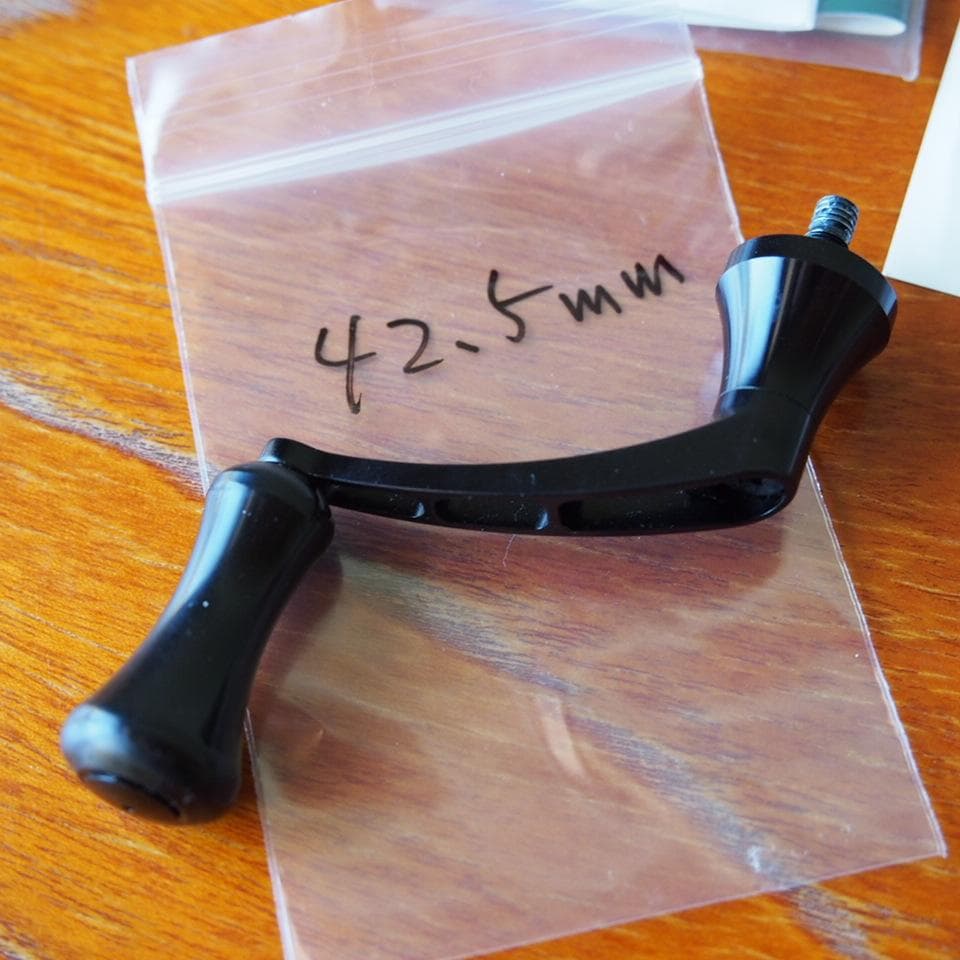 アベイル シマノ 軽量 スピニングハンドル 42.5mm ブラック