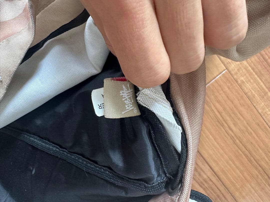 STUSSY ベージュ・カモフラージュバックパック　00s