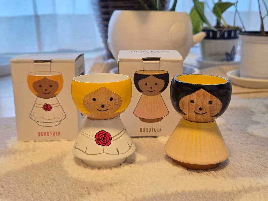 連休SALE　lucie kaas BORDFOLK 人形型木製置物 2個セット