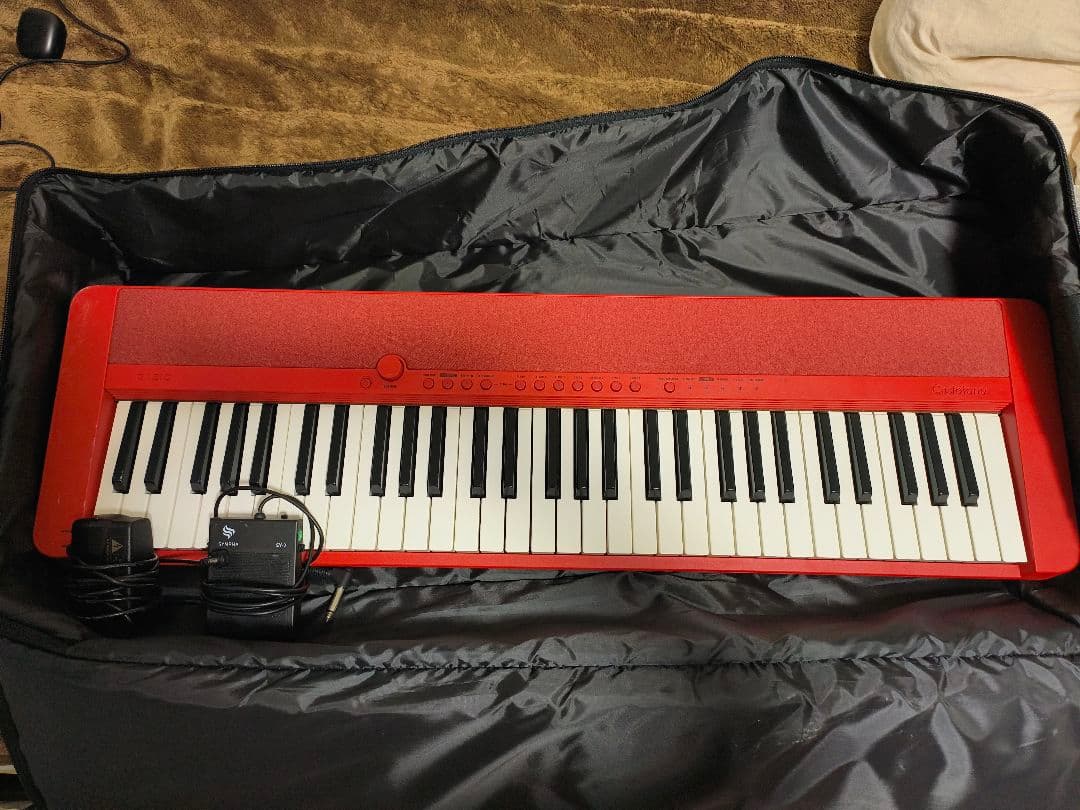 CASIO CT-S1 赤色 本体＋サステインペダル＋キャリングケース