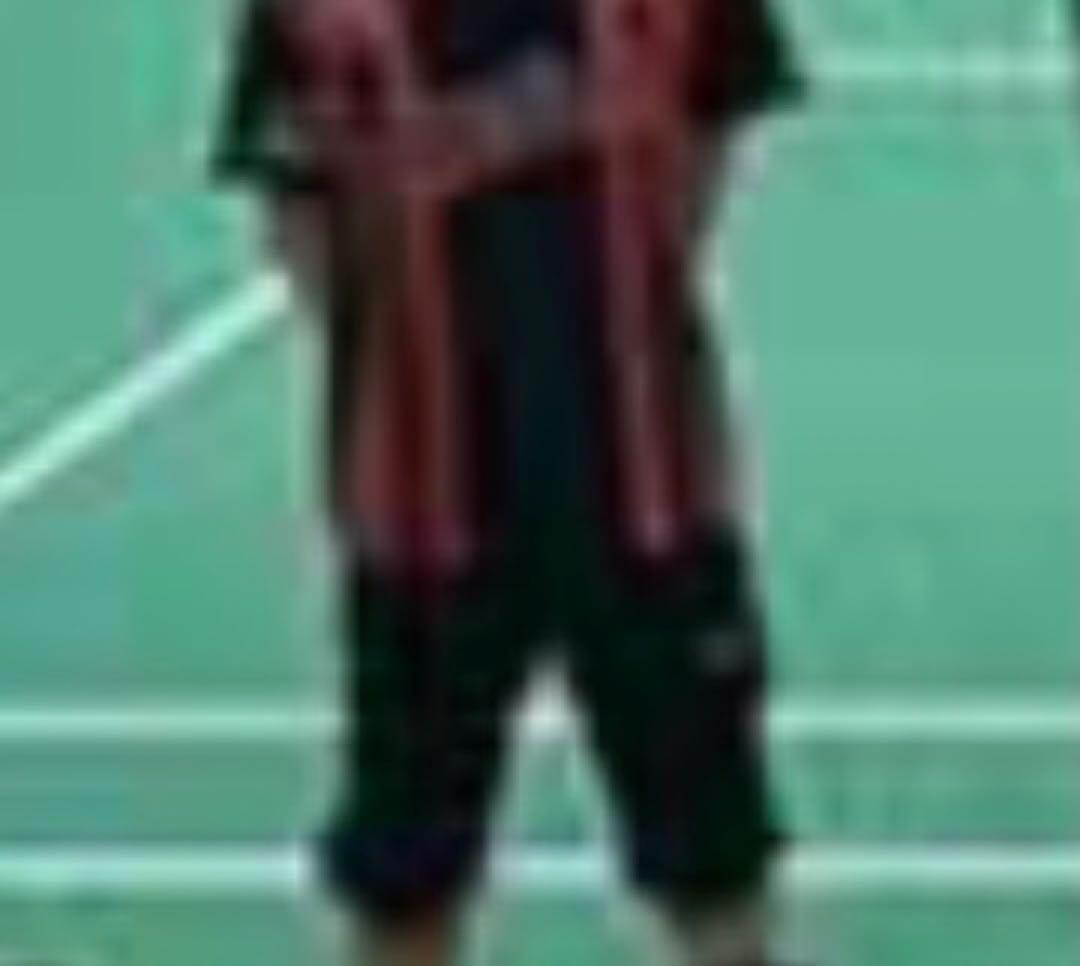NTT東日本バドミントン YONEX パンツ ブラック/ロゴオレンジ