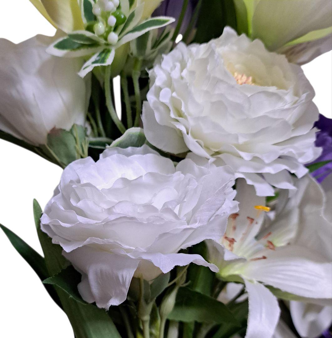 お墓用造花仏花　全長48cm. 一対　新品未使用リアル供花　No264