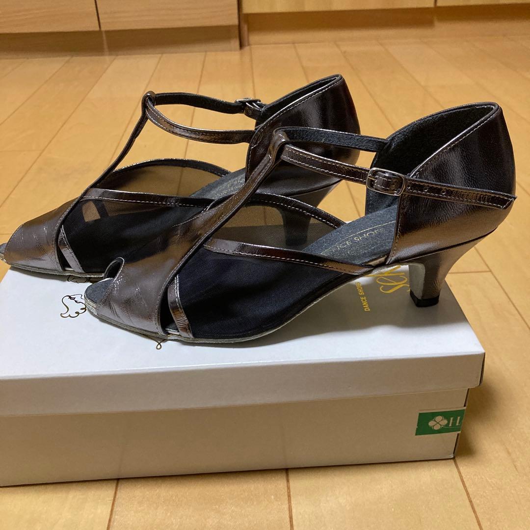 値下げ中sekine ダンスシューズ　グレーキット (24cm /:5.5cm)