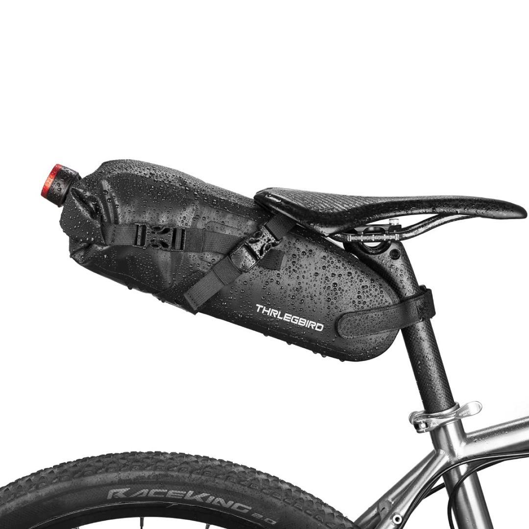 防水仕様 自転車用サドルバッグ 大容量4.5Lで