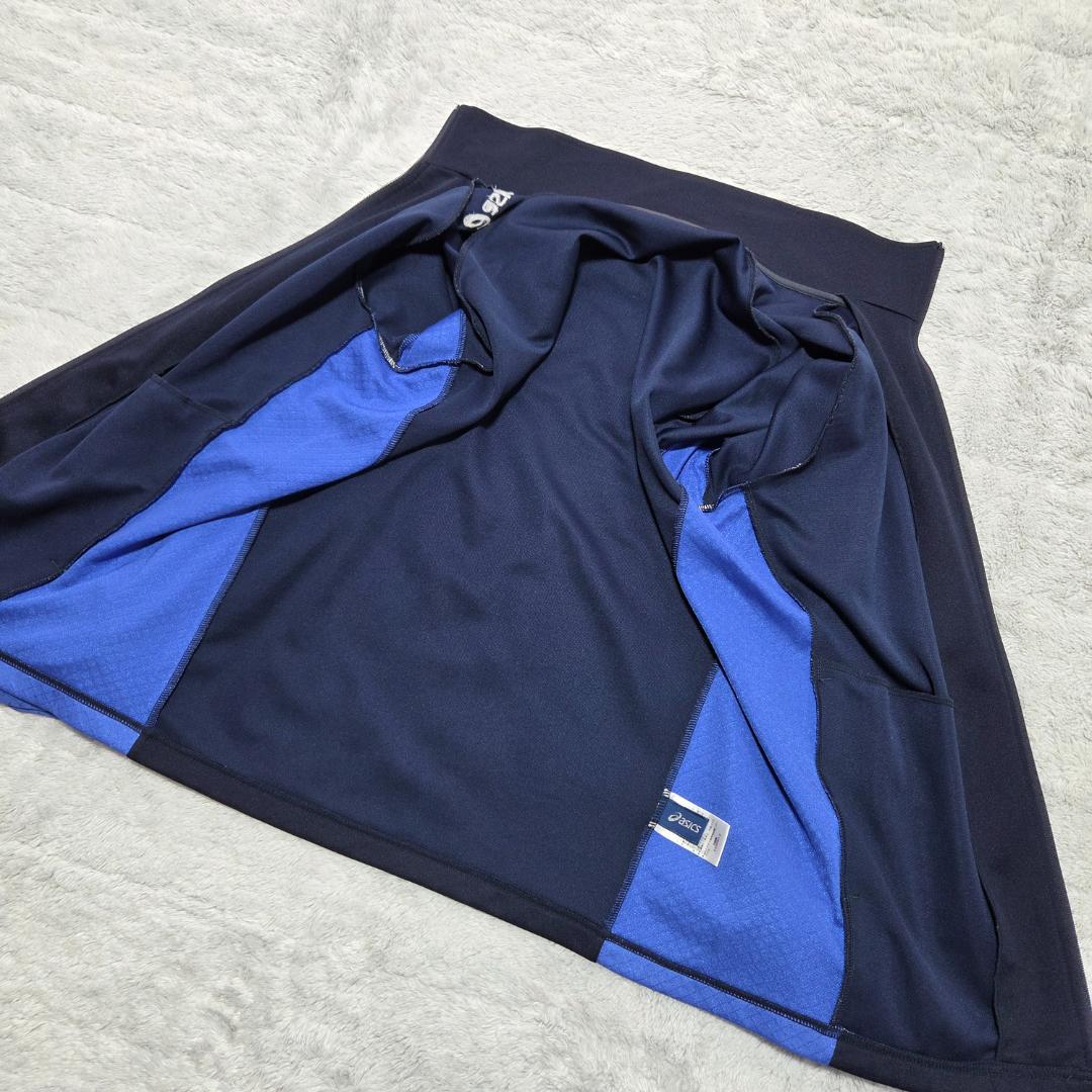 アシックスASICS　ジャージ上下　XL　L　A77　ランニング　ネイビー紺色