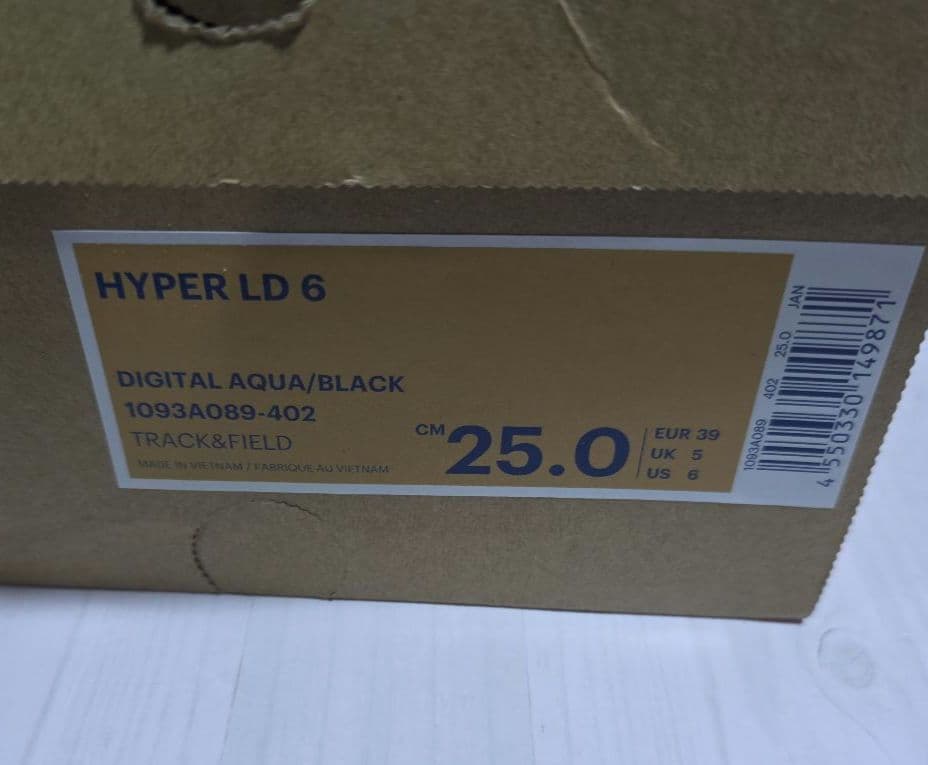 25cm アシックス陸上スパイク オールウェザー HYPER LD 6