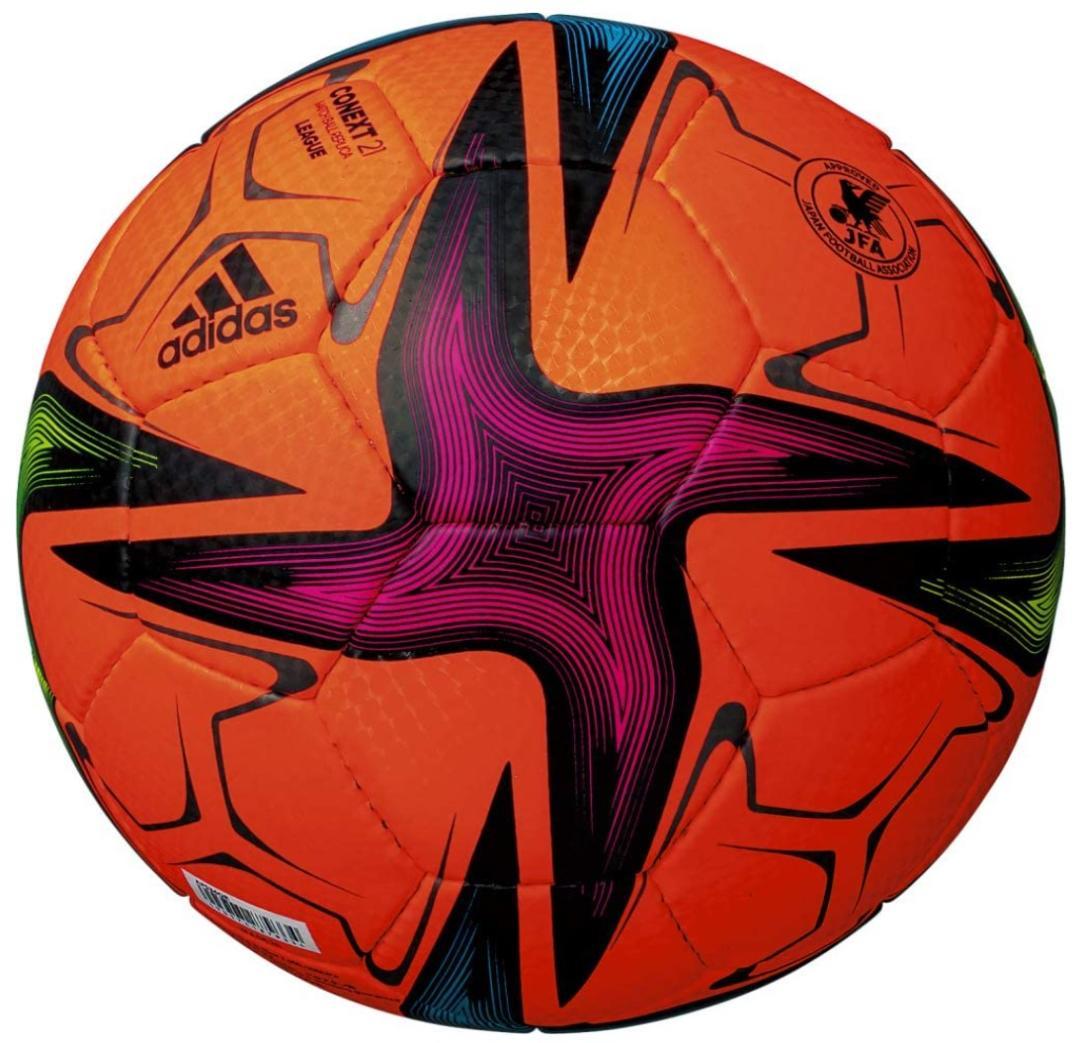 ♪@アディダス　サッカーボールコネクト21 リーグ 4号　検定球　オレンジ