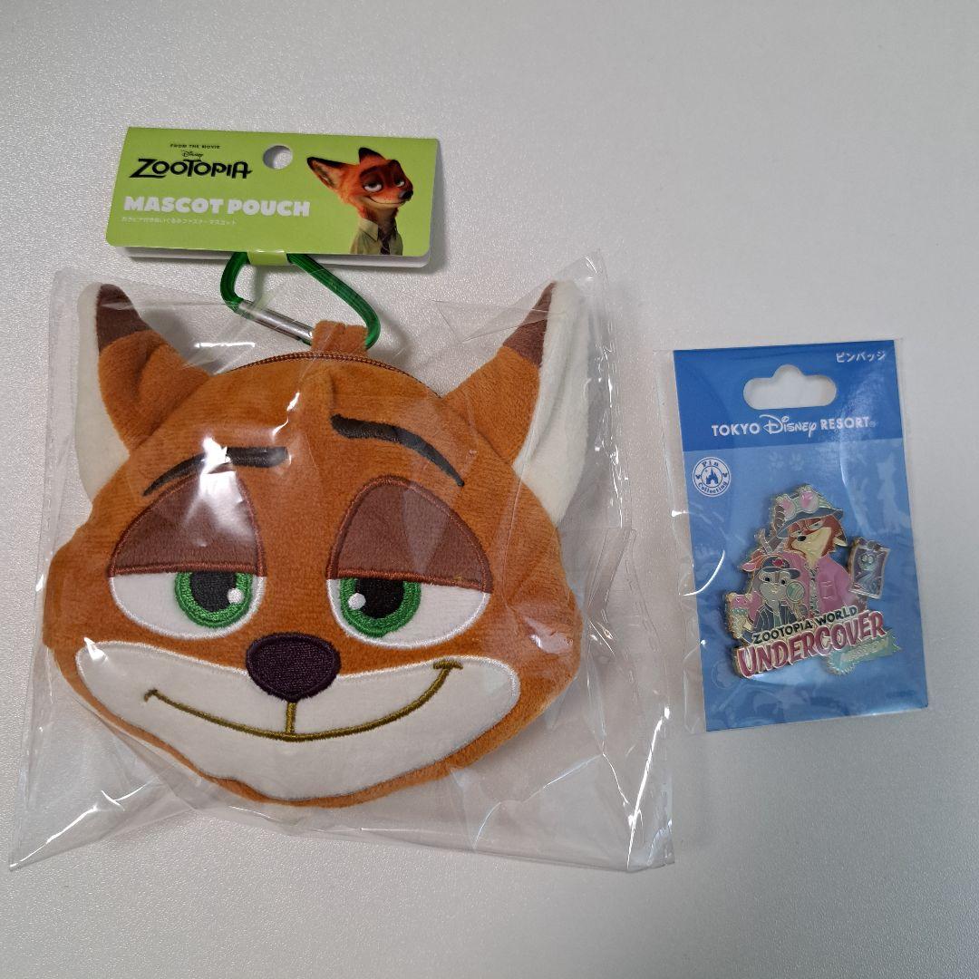 ズートピア　ズートピア2 　ニック　ジュディ　ピンバッジ　ぬいぐるみポーチ
