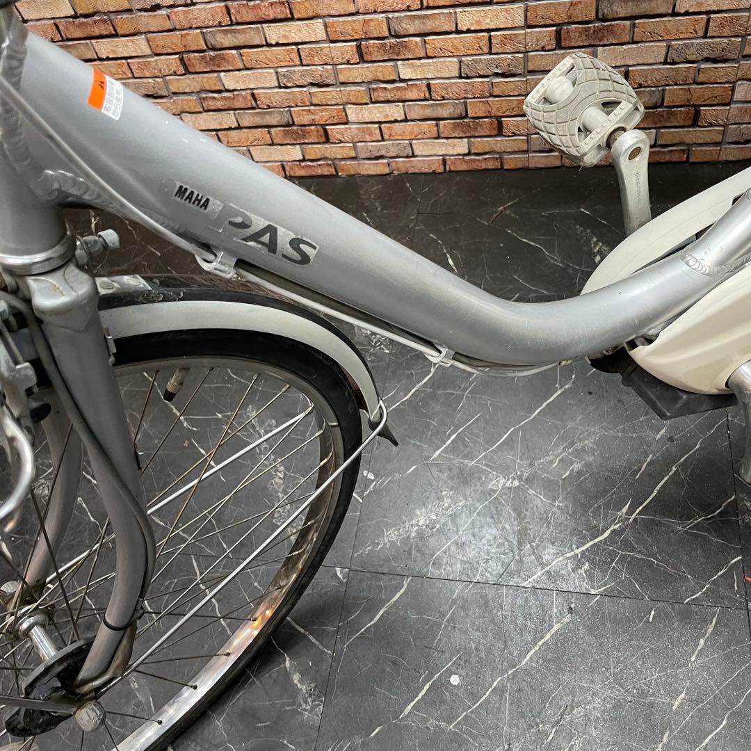 【64】電動自転車 YAMAHA PAS シルバー 26インチ