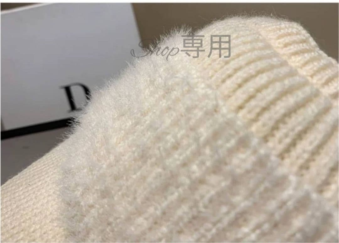 【限定】レディース　サンバイザー　ニット帽　グレー　韓国　シンプル　帽子　耳当て