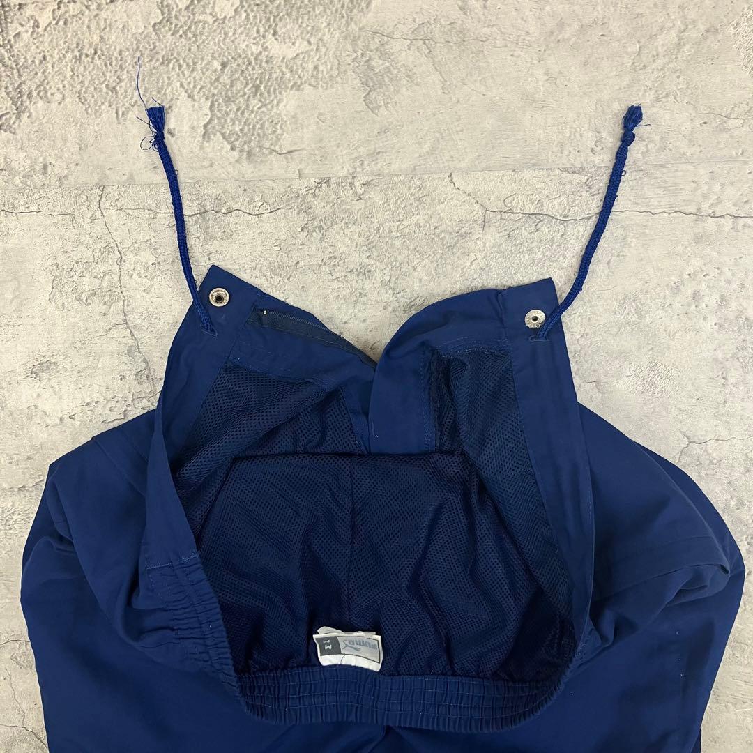 00s PUMA グレミオFBPA ナイロントラックパンツ 古着 刺繍 紺 M