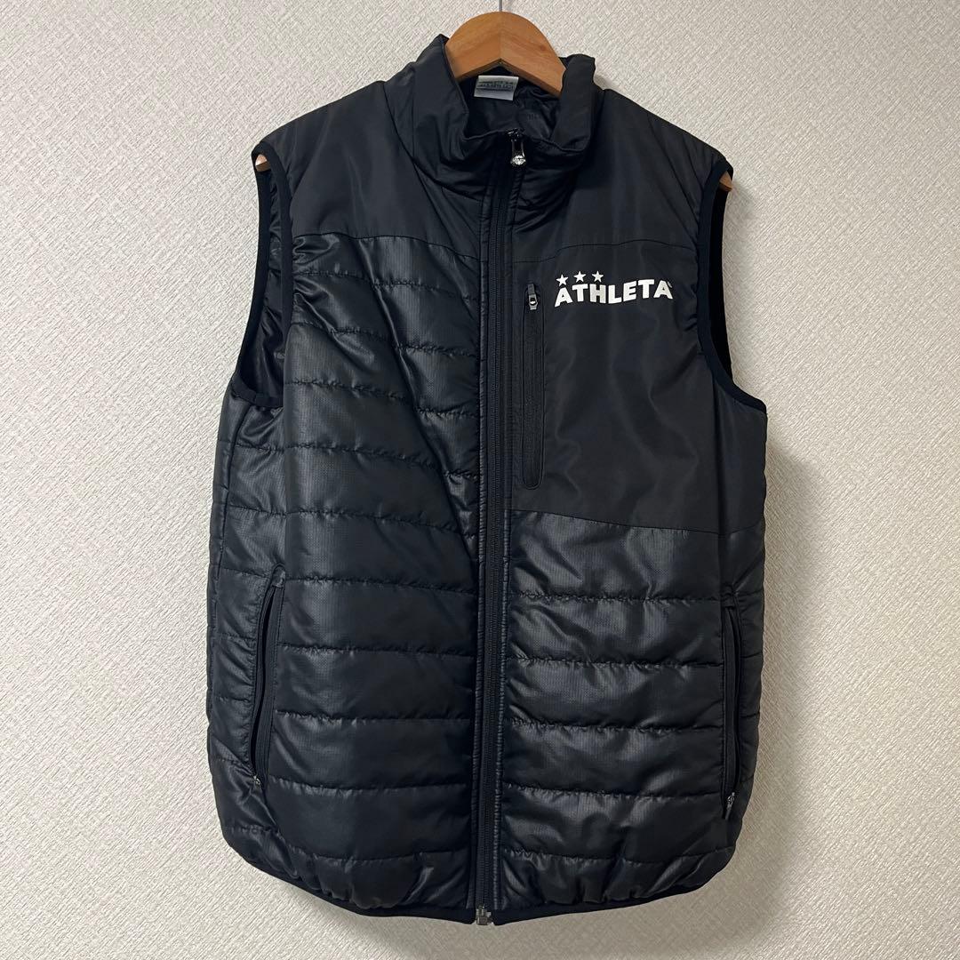 ATHLETA ブラック ノースリーブ ダウンベスト M