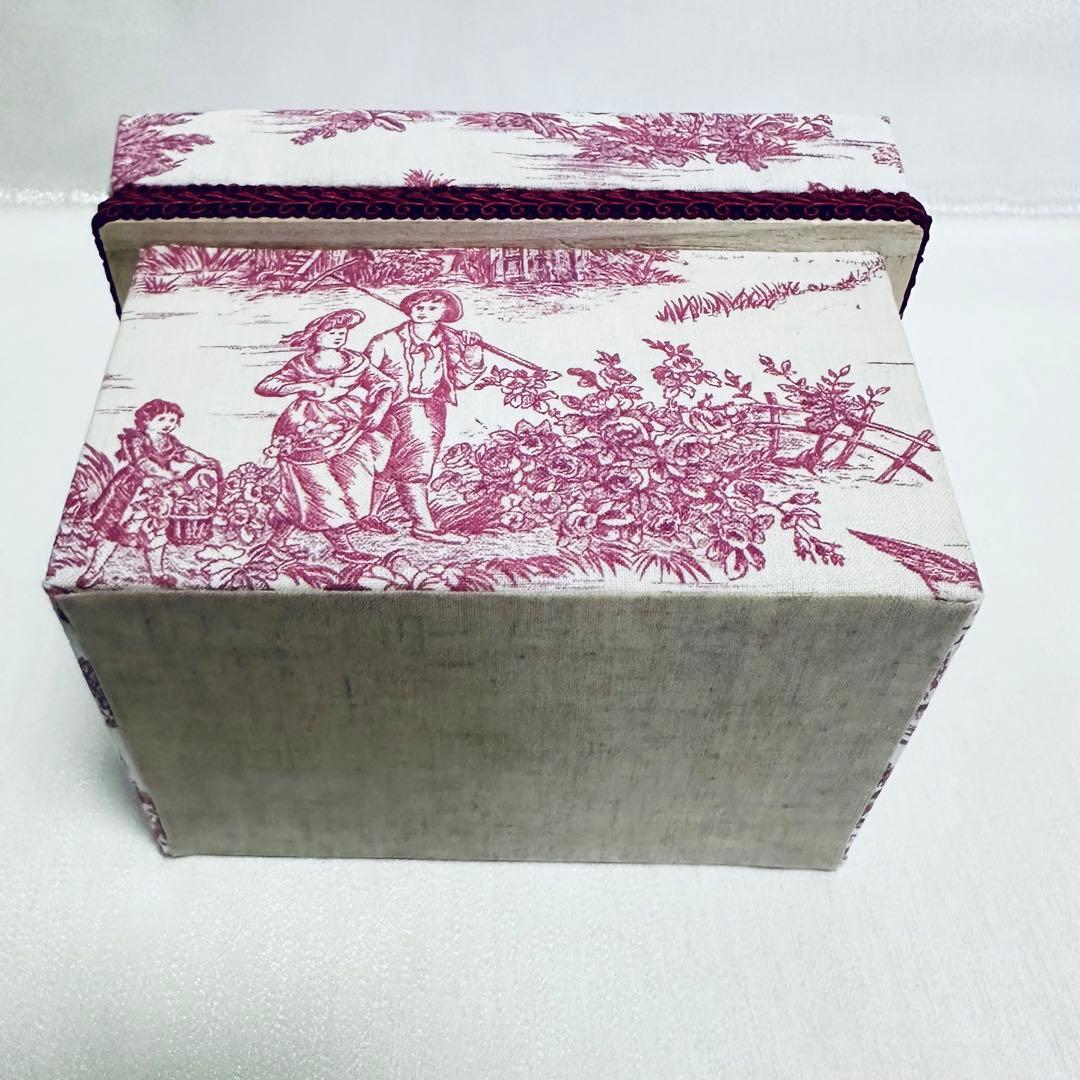 インテリアミニ茶箱　トワルトジュイ（ピンク）