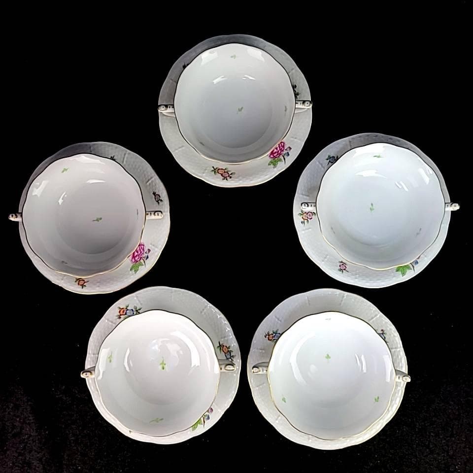 ♪美品♪ヘレンド　イートン　スープカップ　カップ&ソーサー　5客